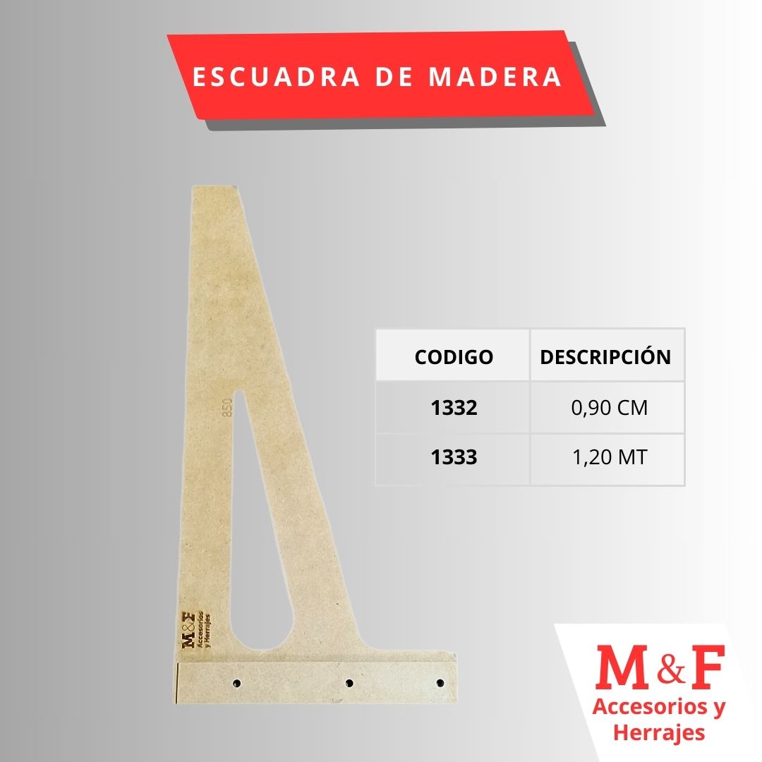 Escuadra de Madera MyF 